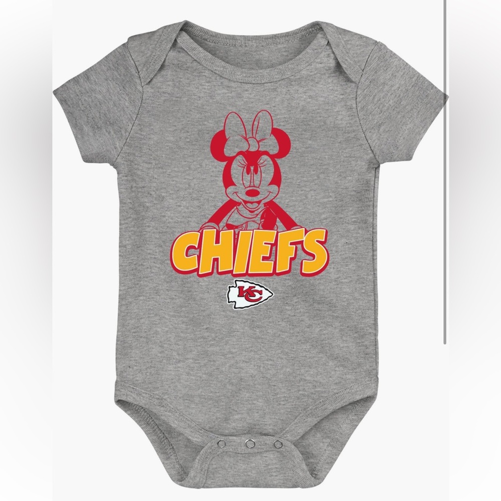 Disney x NFL Kansas City Chiefs and Minnie Mouse Red Onesie 18 Months